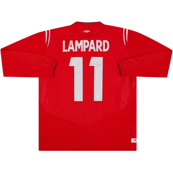 2004-06 England Away L/S Shirt Lampard #11 XL