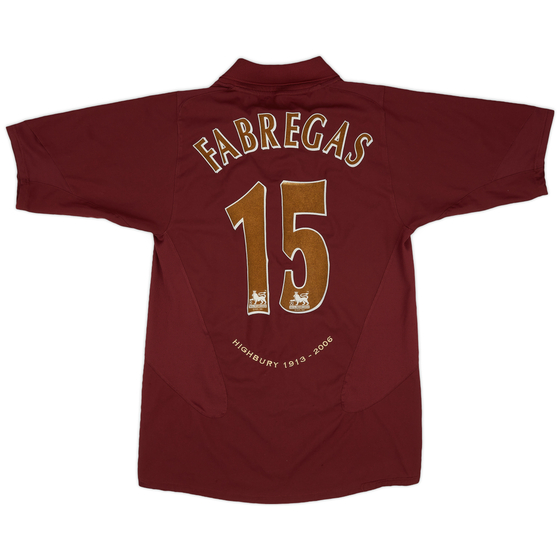 2005-06 Arsenal Home Shirt Fabregas #15 - 5/10 - (S)