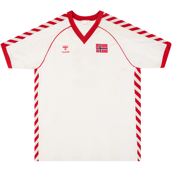 1984 Norway Match Worn Away Shirt #2 (Fjælberg) v Denmark