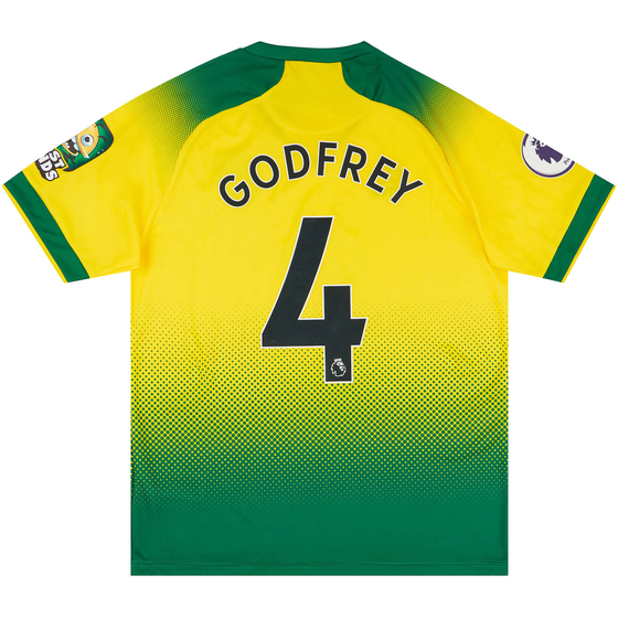 2019-20 Norwich Match Worn Home Shirt Godfrey #4