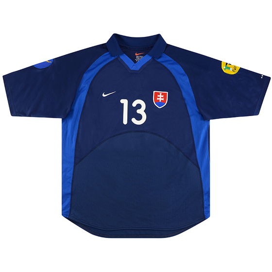 2000 Slovakia U-21 European Championship Match Worn Away Shirt Sedlák #13 (v England)