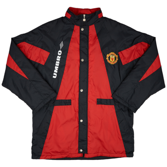 1992-93 Manchester United Umbro Padded Bench Coat - 9/10 - (XL)