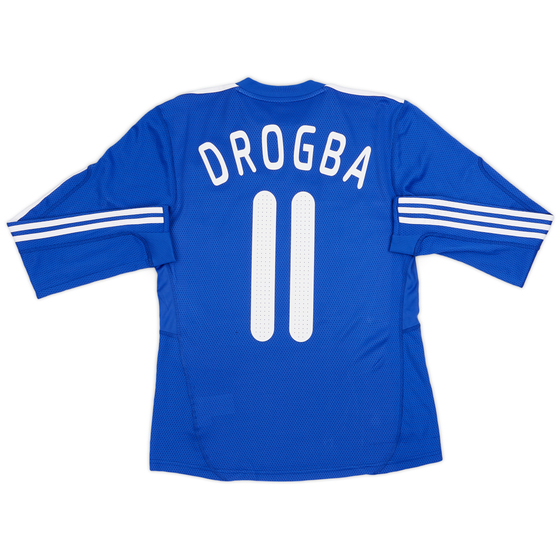 2009-10 Chelsea Home L/S Shirt Drogba #11 - 9/10 - (S)
