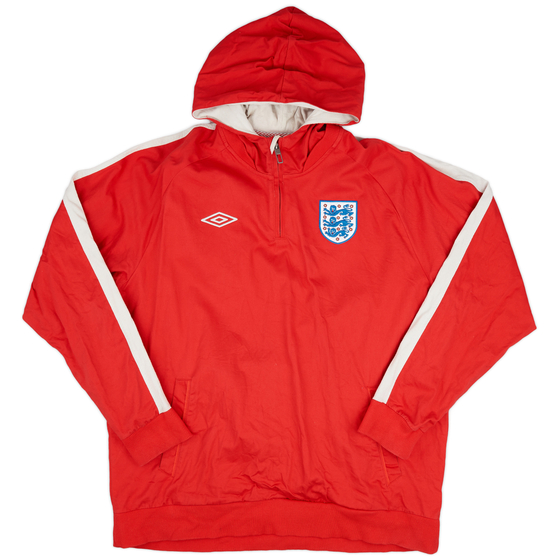 2009-10 England Umbro 1/4 Zip Hooded Jacket - 9/10 - (XXL)