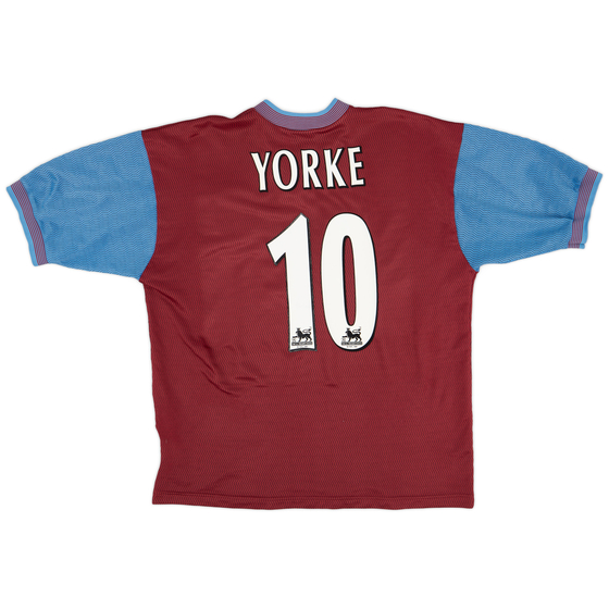 1997-98 Aston Villa Home Shirt Yorke #10 - 9/10 - (XL)