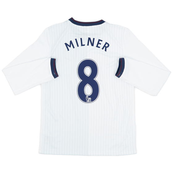 2009-10 Aston Villa Away L/S Shirt Milner #8 - 9/10 - (S)