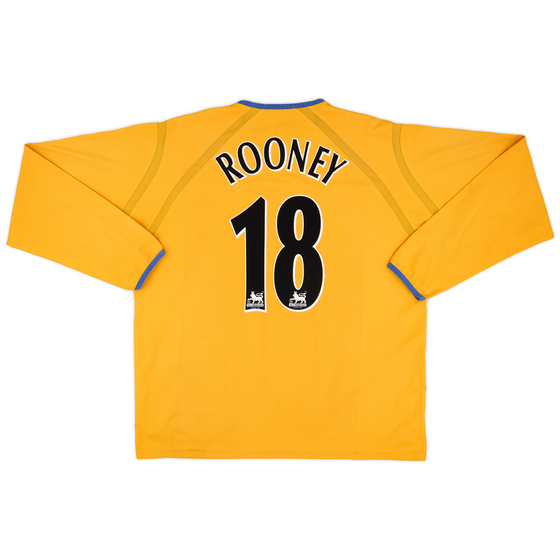 2003-04 Everton Away L/S Shirt Rooney #18 - 7/10 - (XL)