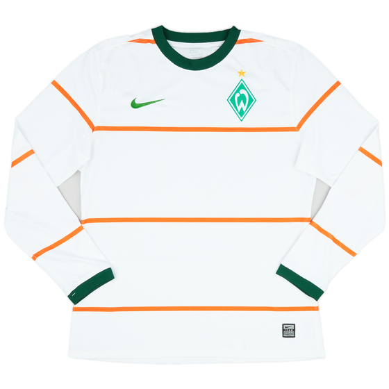 2009-10 Werder Bremen Player Issue Away L/S Shirt - 9/10 - (L)