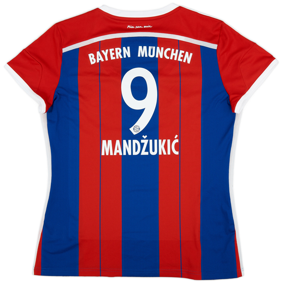 2014-15 Bayern Munich Home Shirt Mandzukic #9 - 9/10 - (Women's XL)