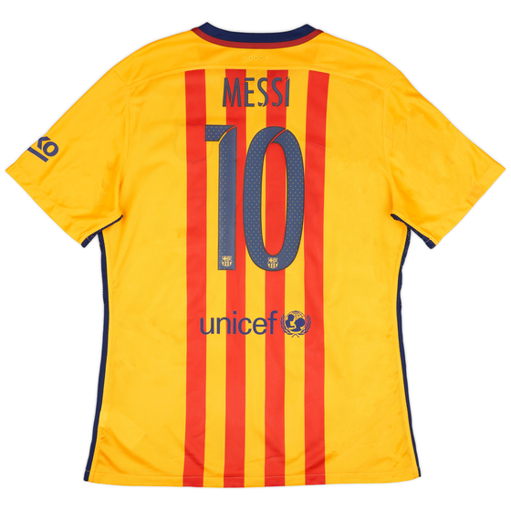 2015-16 Barcelona Authentic Away Shirt Messi #10 (XL)