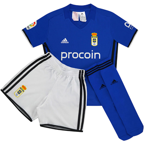 2016-17 Real Oviedo Home Kit (KIDS)
