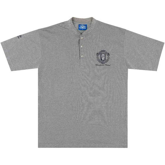 1996-97 Manchester United Umbro Polo Shirt - 9/10 - (XL)