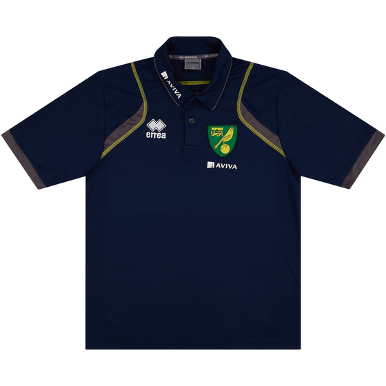 2010s Norwich Errea Training Polo Shirt - 8/10 - (M)
