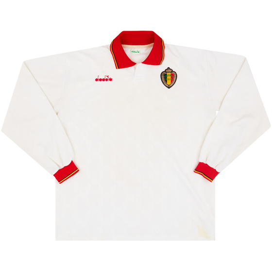 1992-94 Belgium Player Issue Away L/S Shirt - 8/10 - (XL)