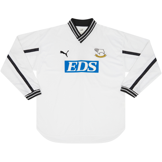 1999-01 Derby County Home L/S Shirt - 9/10 - (L)