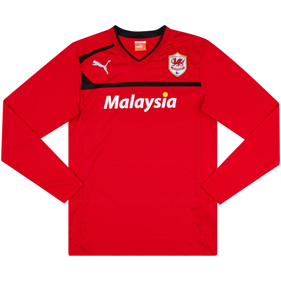 2012-13 Cardiff Home L/S Shirt - 8/10 - (M)