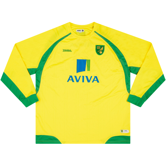 2010-11 Norwich Home L/S Shirt - 10/10 - (XXL)