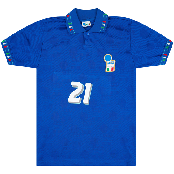 1994 Italy Home Shirt Zola #21 - 9/10 - (S)