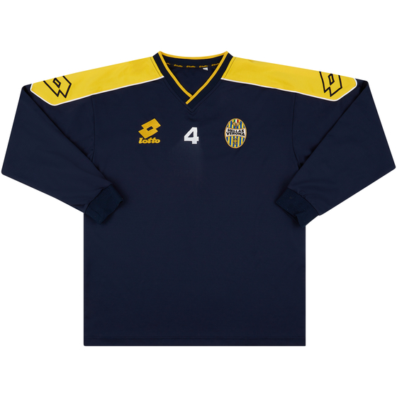 2000-02 Hellas Verona Player Issue Lotto L/S Training Shirt #4 - 8/10 - (XL)