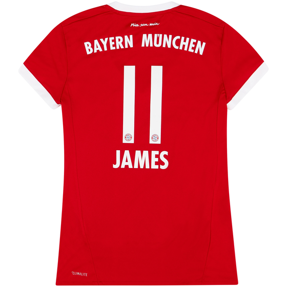 2017-18 Bayern Munich Home Shirt James #11 - 9/10 - (Women's XS)
