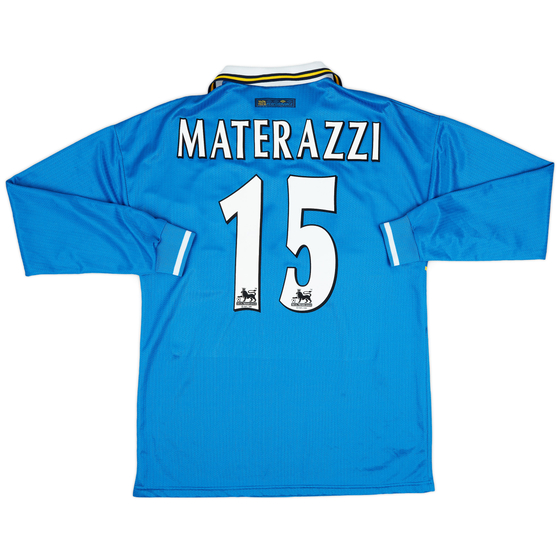 1997-99 Everton Home L/S Shirt Materazzi #15 - 8/10 - (L)