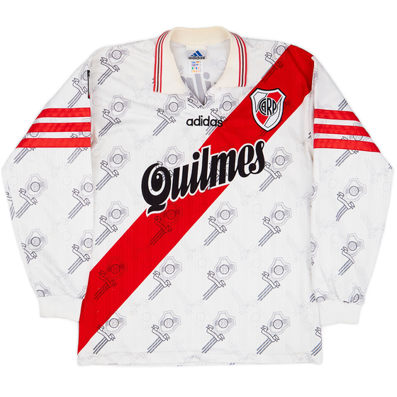 1996-98 River Plate Home L/S Shirt - 8/10 - (S)