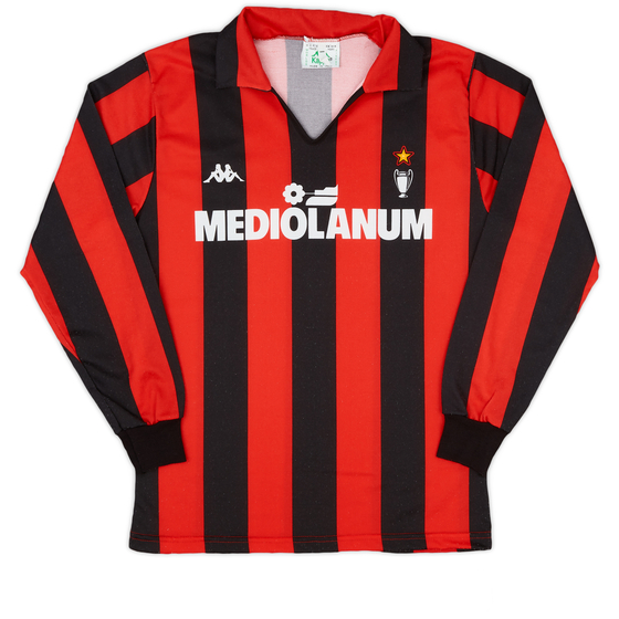 1989-90 AC Milan Home L/S Shirt - 8/10 - (S)