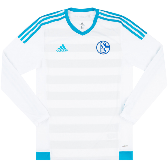 2016-17 Schalke Player Issue Away L/S Shirt - 8/10 - (S)