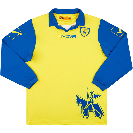 2014-15 Chievo Verona Home L/S Shirt - 9/10 - (XL)