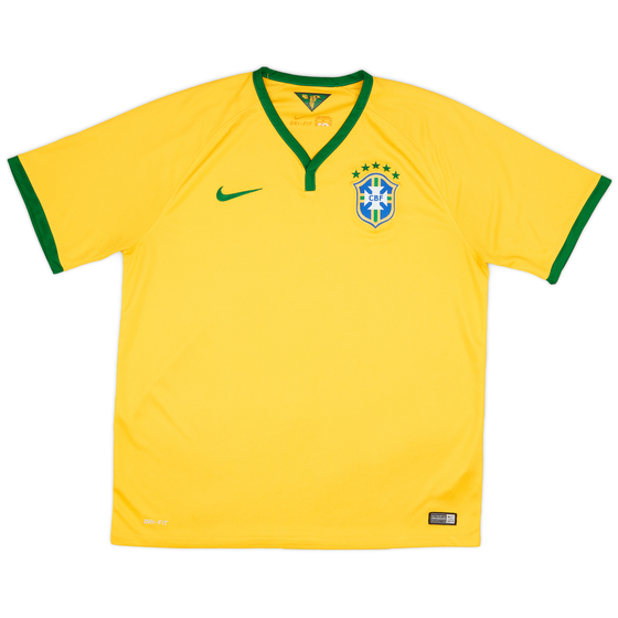 2014-15 Brazil Home Shirt - 8/10 - (XL)