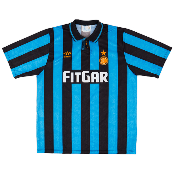1991-92 Inter Milan Home Shirt - 8/10 - (XL)