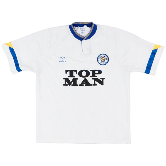 1990-91 Leeds United Home Shirt - 6/10 - (L)