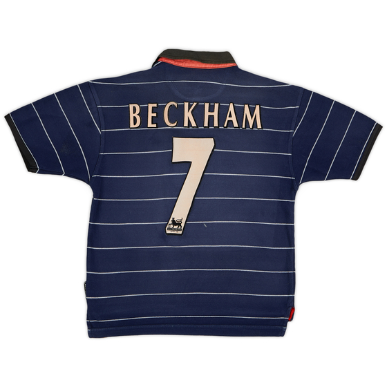 1999-00 Manchester United Away Shirt Beckham #7 - 5/10 - (L.Boys)