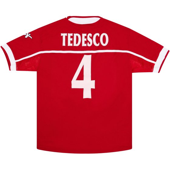 2003-04 Perugia Match Worn Home Shirt Tedesco #4 (v Reggina)