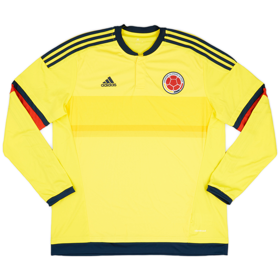 2015 Colombia Copa América Home L/S Shirt - 9/10 - (XL)