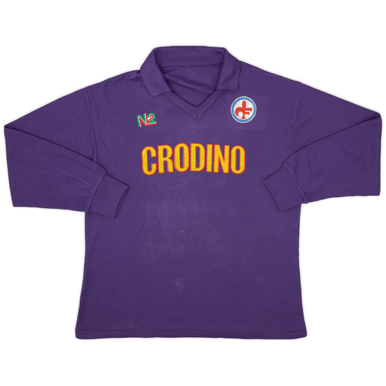 1987-89 Fiorentina L/S Home Shirt - 8/10 - (L)