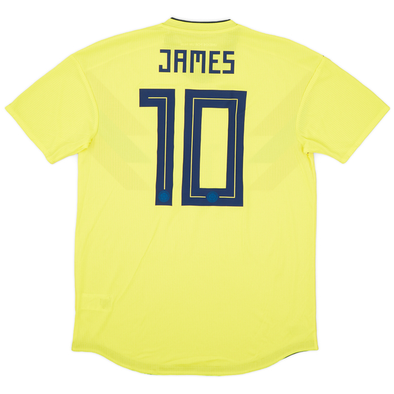 2018-19 Colombia Authentic Home Shirt James #10 (L)