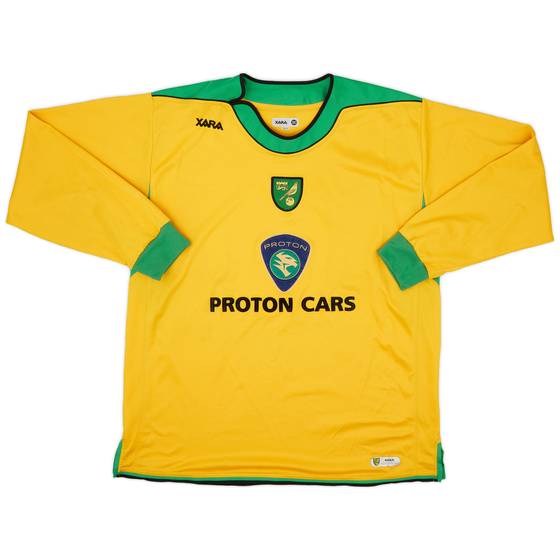 2005-06 Norwich Home L/S Shirt - 9/10 - (XL)