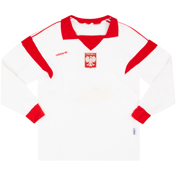 1989 Poland U-21 Match Issue Home L/S Shirt #6