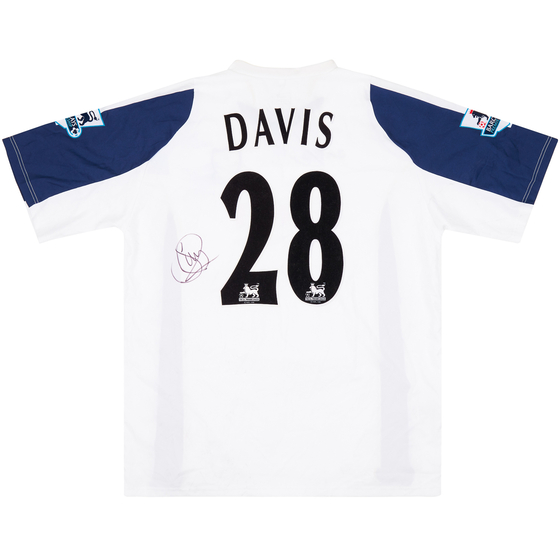 2005-06 Portsmouth Match Issue Signed Third Shirt Davis #28