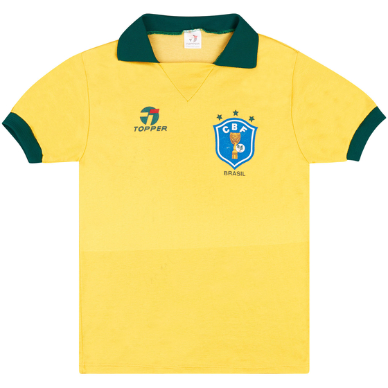 1985-88 Brazil Signed Home Shirt - 8/10 - (S)
