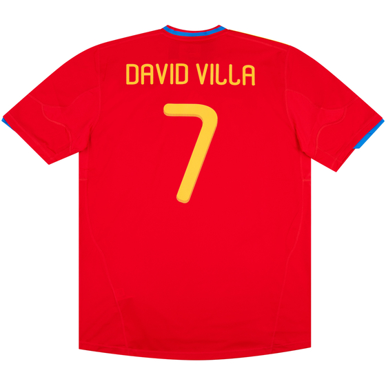 2009-10 Spain Home Shirt David Villa #7