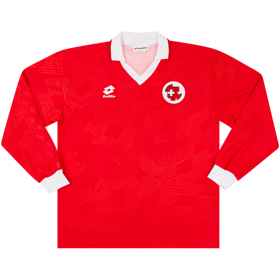 1994-96 Switzerland Home L/S Shirt #9 - 8/10 - (L)