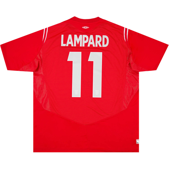 2004-06 England Signed Away Shirt Lampard #11 XL