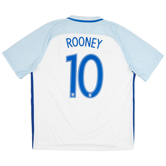 2016-17 England Home Shirt Rooney #10 - 8/10 - (XL)