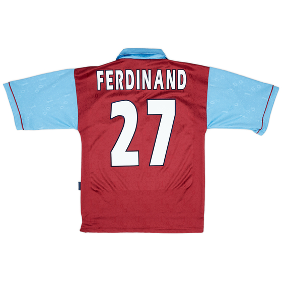 1995-97 West Ham Centenary Home Shirt Ferdinand #27 - 8/10 - (S)