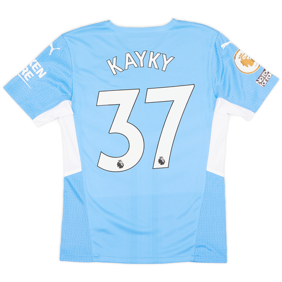 2021-22 Manchester City Player Issue Home Shirt Kayky #37 - 10/10 - (S)