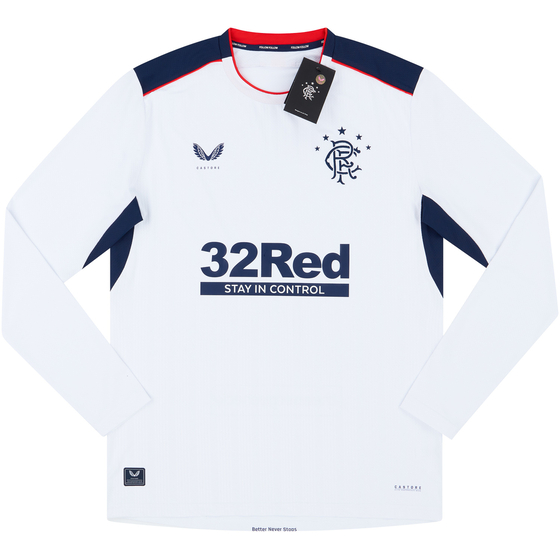 2020-21 Rangers Player Issue Pro Away L/S Shirt