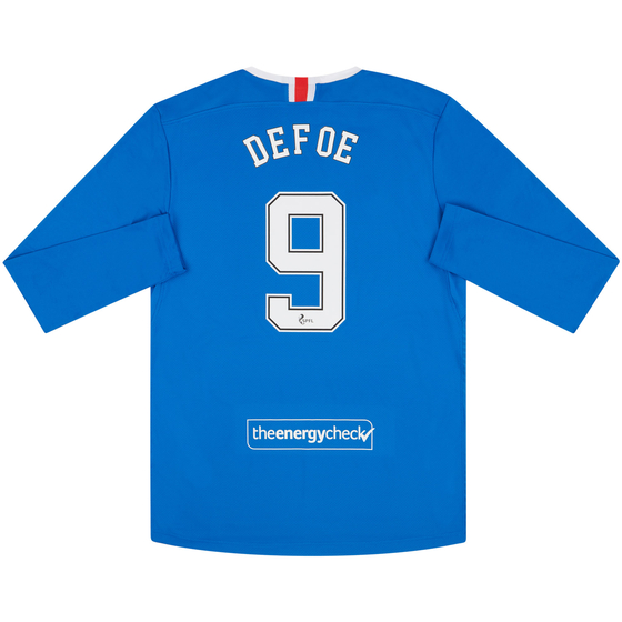 2020-21 Rangers Player Issue Pro Home L/S Shirt Defoe #9