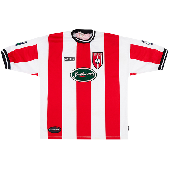 1997-98 Derry City Match Issue Home Shirt McCabe #19